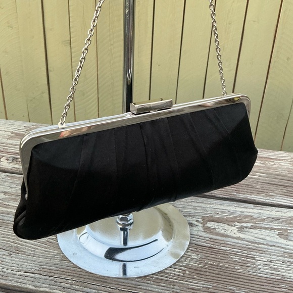 BCBGMaxAzria Black Clutch Sleek Design - Picture 6 of 10